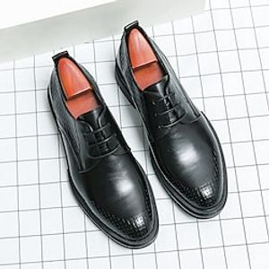 Men's Unisex Oxfords Formal Shoes Casual British Daily Office  Career PU Black Brown Spring Fall miniinthebox