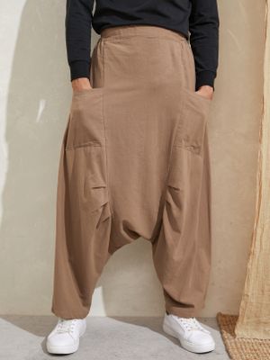 Men Vintage Ethnic Style Loose Side Pocket Casual Harem Pants Men Vintage Ethnic Style Loose Side Pocket Casual Harem Pants
