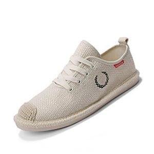 Men's Sneakers Comfort Shoes Crib Shoes Sporty Casual Chinoiserie Daily Outdoor Walking Shoes Linen Synthetics Breathable Non-slipping Shock Absorbing Booties / Ankle Boots Black Beige Gray Spring miniinthebox