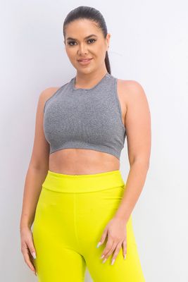 Womens Padded Sports Bra Grey Womens Padded Sports Bra Grey