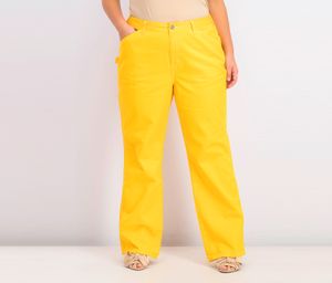 Womens Trendy Carpenter Pants  Gold