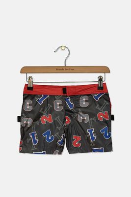 Kids Boy Printed Short Grey/Red Combo Kids Boy Printed Short Grey/Red Combo