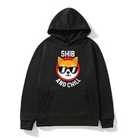 Inspired by Animal Shiba Inu Hoodie Cartoon Manga Anime Front Pocket Graphic Hoodie For Men's Women's Unisex Adults' Hot Stamping 100% Polyester miniinthebox - thumbnail