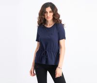 Womens Short Sleeve Top  Navy - thumbnail