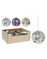 Homesmiths Christmas Flat Ball 10cm Assorted 1 Piece