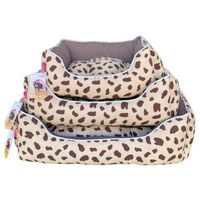 Coco Kindi Brown Dotted Pattern Washable Sofa Cotton Bed For Dogs & Cats - Size 4
