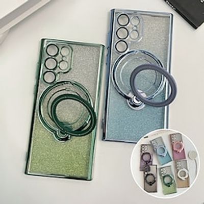 Phone Case For Samsung Galaxy S23 Ultra Plus S22 Plus  Ultra A54 A34 A14 A32 A52 Back Cover With Magsafe Kickstand Bling Glitter Shiny PC miniinthebox