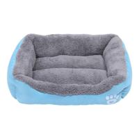 Nutrapet Grizzly Square Dog Bed Blue Extra Large - 80 x 60 cm - thumbnail