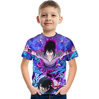 Kids Boys' T shirt Tee Short Sleeve Graphic Rainbow Children Tops Active 3-12 Years miniinthebox - thumbnail