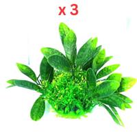 Aquarium Plastic Plant - M508 -W6XH12 Cm Pack Of 3