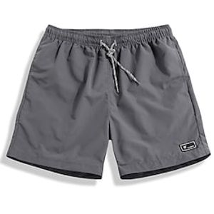 Men's Swim Shorts Swim Trunks Board Shorts Pocket Drawstring Elastic Waist Plain Comfort Quick Dry Casual Daily Holiday Fashion Streetwear Black Wine Lightinthebox