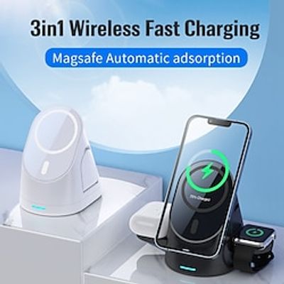 Wireless Charger 15 W Output Power Wireless Charging Station Foldable Charging Station CE Certified Fast Wireless Charging MagSafe Magnetic For Compatible with any wireless charging enabled devices Lightinthebox