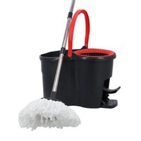Royalford Turbo Spin Easy Mop With Foot Pedal, 16L, Red & Black - RF10105