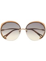 Chloé Eyewear oversized circle frame sunglasses - Brown