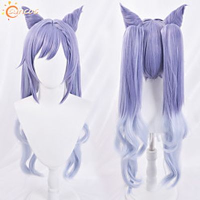 [hua cai] yuan shen ting ni kuaiyu carved sunny cosplay wig t-color gradient large volume custom-made miniinthebox