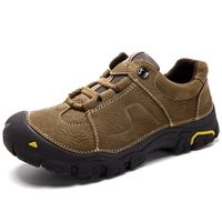 Large Size Men Genuine Leather Wearable Resistant Outdoor Sport Casual Shoes