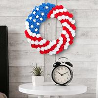 Independence Day PU Rose Wreath Door Hanger - Patriotic Decoration for Home Festive Props For Memorial Day/The Fourth of July Lightinthebox