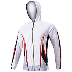 CAWANFLY Men's Hoodie Jacket Fishing Jacket Outdoor Long Sleeve UPF50 UV Protection Quick Dry Waterproof Zipper Lightweight Jacket Top Autumn  Fall Spring Summer Athleisure Fishing Camping  Hiking Lightinthebox