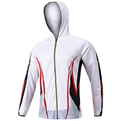CAWANFLY Men's Hoodie Jacket Fishing Jacket Outdoor Long Sleeve UPF50 UV Protection Quick Dry Waterproof Zipper Lightweight Jacket Top Autumn  Fall Spring Summer Athleisure Fishing Camping  Hiking Lightinthebox