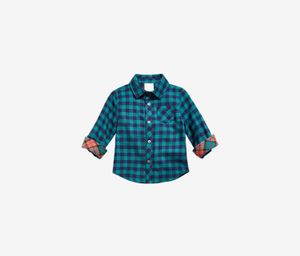 Baby Boys Cotton Plaid Shirt  Navy Nautica