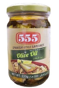 555 Spanish Style Sardines In Olive Oil 220 Gm Pack Of 24 (UAE Delivery Only)