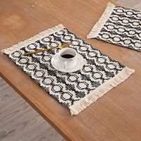 Cotton and Linen Placemat, Farmhouse Dining Table Mat Heat Insulation Pad Short Table Flag Bohemian Holiday Banquet Decoration Lightinthebox - thumbnail