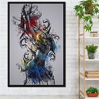 People Wall Art Canvas The Smoke with Woman Prints and Posters Portrait Pictures Decorative Fabric Painting For Living Room Pictures No Frame miniinthebox - thumbnail