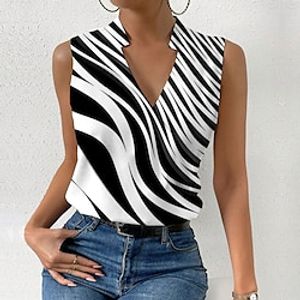 Women's Tank Top Black Wine Blue Graphic Print Sleeveless Casual Holiday Basic V Neck Regular S miniinthebox