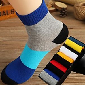 Men's Socks Mixed Color  Sports and Outdoors Socks Medium Athleisure Multi color 5 Pairs Lightinthebox