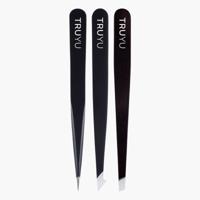 TRUYU by QVS 3-Piece Tweezers Set