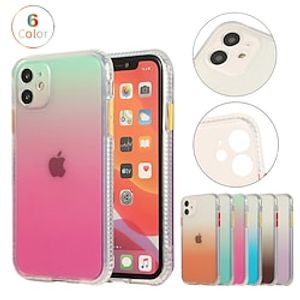 Phone Case For Apple Back Cover iPhone 14 Pro Max Plus 13 12 11 Mini X XR XS 8 7 Bumper Frame IMD Full Body Protective Color Gradient TPU PC Lightinthebox