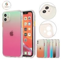 Phone Case For Apple Back Cover iPhone 14 Pro Max Plus 13 12 11 Mini X XR XS 8 7 Bumper Frame IMD Full Body Protective Color Gradient TPU PC Lightinthebox - thumbnail