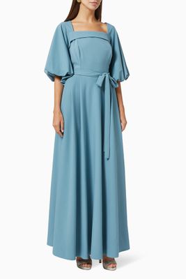 Square-neck Belted Dress Square-neck Belted Dress