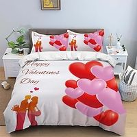 Valentine's Day Double Bed Duvet Cover Single Small Bed Warm Flower Bedding Set 2-piece Set 3-piece Light Soft Short Plush Set Lightinthebox - thumbnail