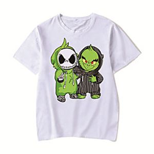 Men's Unisex Tee T shirt Hot Stamping Anime Graphic Prints Plus Size Lilo  Stitch Print Short Sleeve Casual Tops Cotton Basic Designer Big and Tall White Black Red miniinthebox