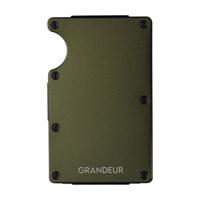 Grandeur Aluminium Cardholder RFID 85 x 45 mm - Army Green (Holds up to 12 cards)