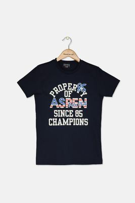 Boys Graphic Print T-Shirt Navy Blue Boys Graphic Print T-Shirt Navy Blue