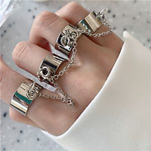 Ring Silver Alloy European Trendy Rock 1 set Adjustable  Women's Lightinthebox