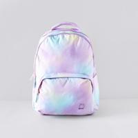 MARSHMALLOW Printed Backpack with Zip Closure - 43x33x16 cms