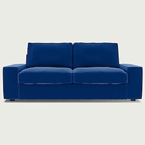 IKEA Checked Velvet KIVIK 2 Seat Sofa Cover Regular Fit With Piping Machine Washable Lightinthebox