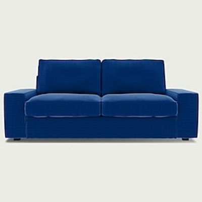 IKEA Checked Velvet KIVIK 2 Seat Sofa Cover Regular Fit With Piping Machine Washable Lightinthebox