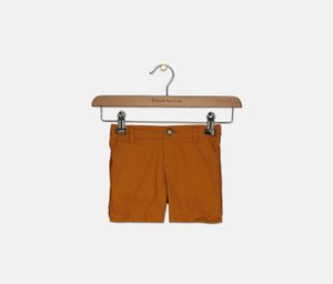 Little Girls Plain Pull On Short  Dark Gold