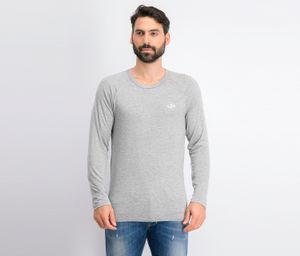 Mens Long Sleeve Regular Tee  Grey