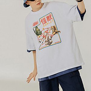 Men's Unisex T shirt Hot Stamping Cartoon Graphic Prints Plus Size Print Short Sleeve Casual Tops 100% Cotton Basic Casual Fashion White Black Lightinthebox