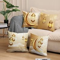 Ramadan Pattern Green 1PC Throw Pillow Covers Multiple Size Coastal Outdoor Decorative Pillows Soft Velvet Cushion Cases for Couch Sofa Bed Home Decor Lightinthebox