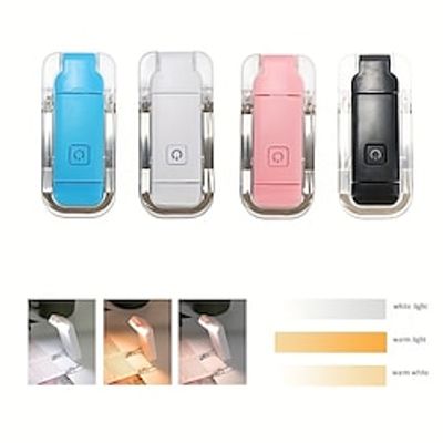 USB Rechargeable Book Reading Light LED Eye Care Clip On Book Light For Reading In Bed Portable Bookmark Light Lightinthebox