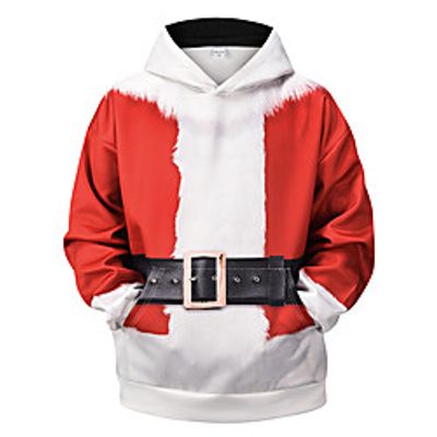 Men's Pullover Hoodie Sweatshirt Graphic 3D Ugly Christmas Hooded Daily 3D Print Basic Christmas Hoodies Sweatshirts  Long Sleeve Red miniinthebox