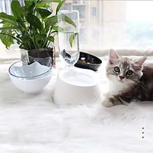 Dog Cat Pets Feeders 0.5 L Plastic Easy to Install Solid Colored Transparent White Black Bowls  Feeding Lightinthebox
