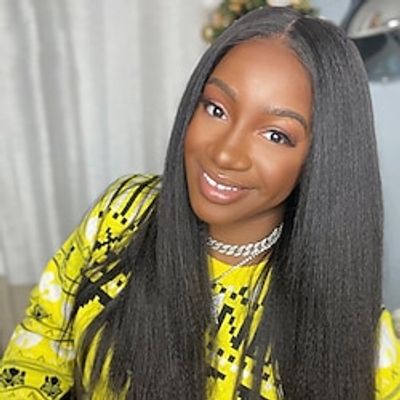 Brazilian Hair Yaki Straight 13x4 Lace Front Wig Remy Human Hair Invisible Pre Plucked Lace Wigs 150% Density Fast Shipping For Women Lightinthebox