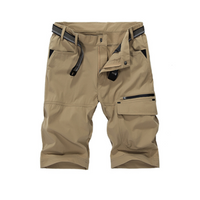 Large Size Mens Summer Straight Elastic Fifth Pants Casual Shorts - thumbnail